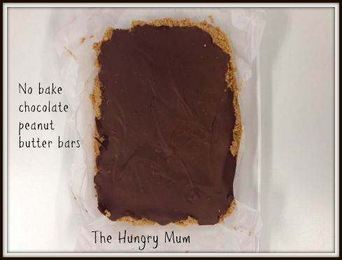 The Hungry Mum - No bake chocolate peanut butter bars -