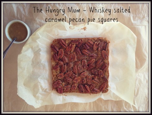 Whiskey salted caramel pecan pie squares 2