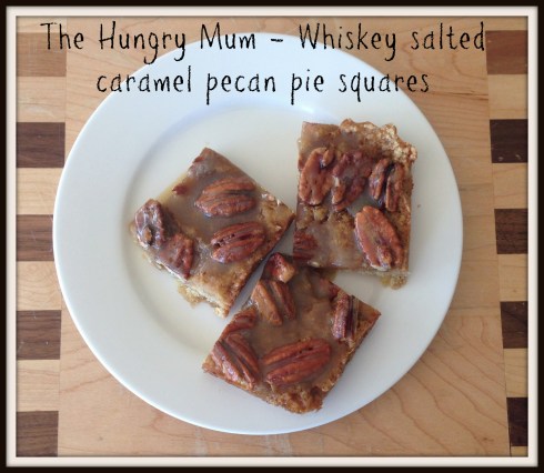 Whiskey salted caramel pecan pie squares 3
