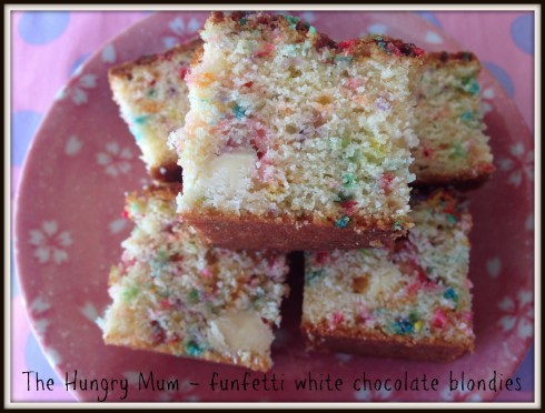 Funfetti white chocolate blondie