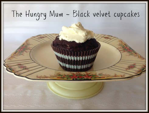 The Hungry Mum - Black velvet cupcakes
