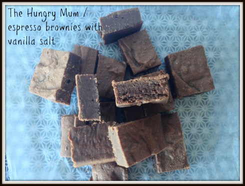 The Hungry Mum - espresso brownies w vanilla salt
