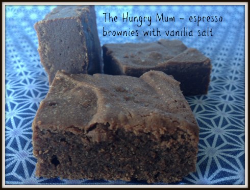The Hungry Mum  espresso brownies with vanilla salt