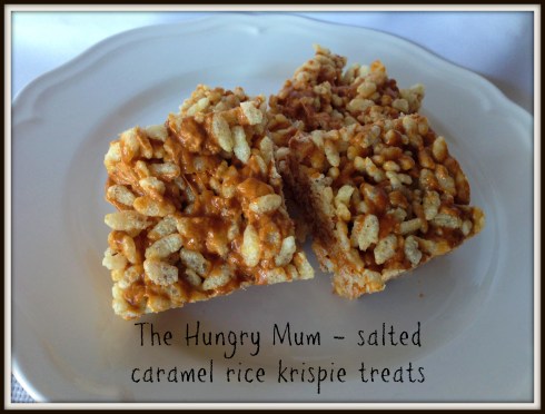 Salted caramel rice krispie treats - The Hungry Mum -