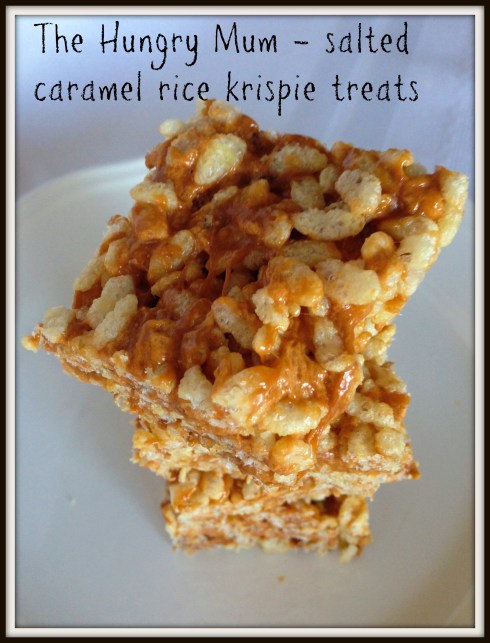 -Salted caramel rice krispie treats