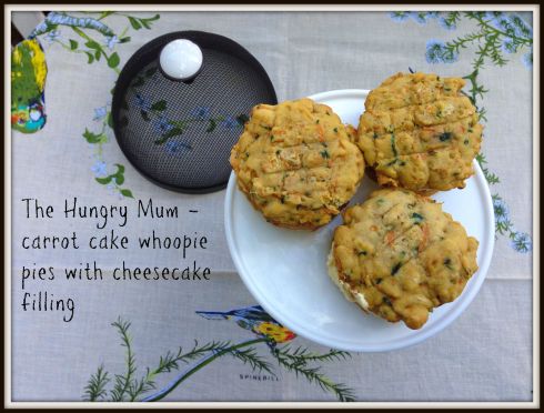 The Hungry Mum - carrot cake whoopie pies with cheesecake filling