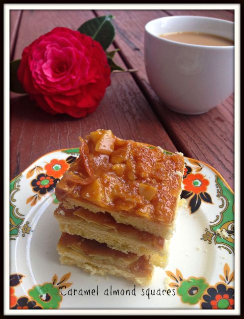 Caramel almond squares. The Hungry Mum