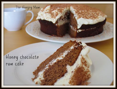 Honey chocolate rum cake. The Hungry Mum