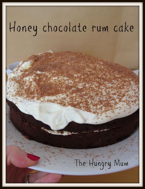 Honey chocolate rum cake- The Hungry Mum