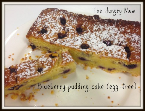 Blueberry pudding cake (no egg)