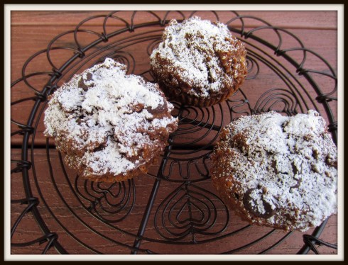 double coconut chocolate muffins