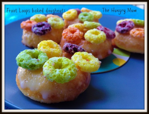 Froot Loops baked doughnut recipe