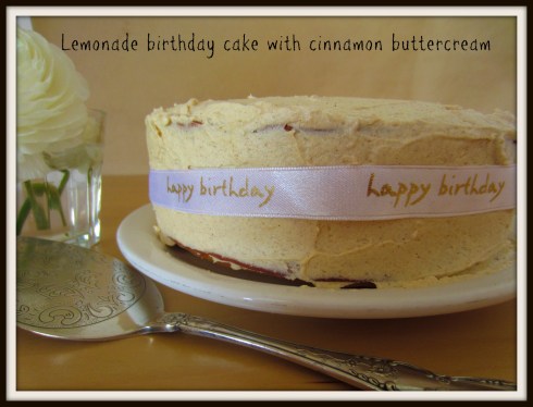 Lemonade cake with cinnamon buttercream