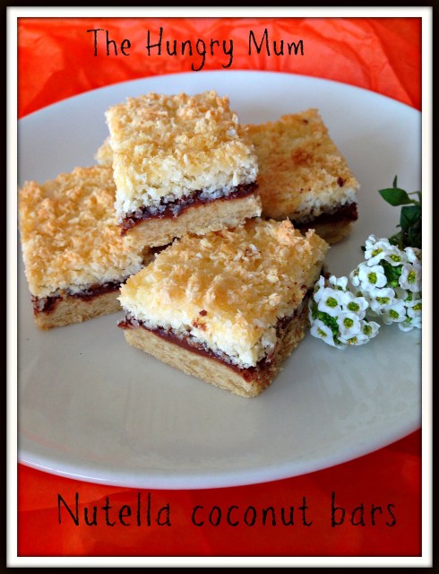 nutella coconut bars