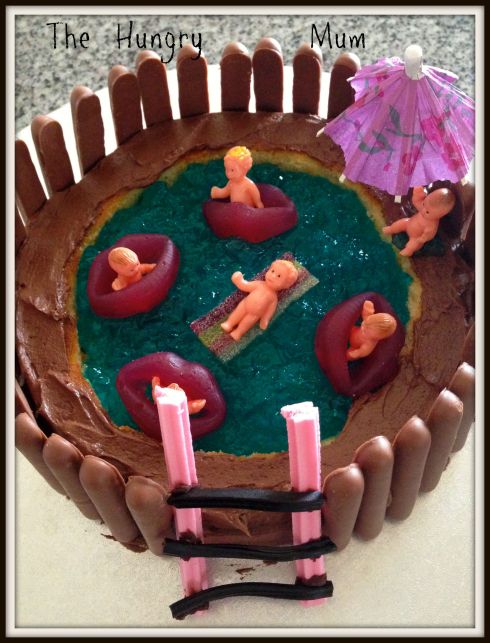 swimming pool cake  The Hungry Mum