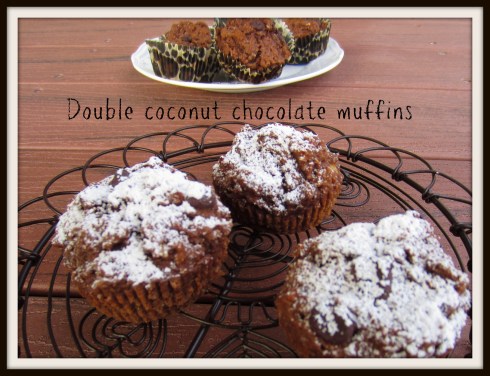 The Hungry Mum. Double coconut chocolate muffins