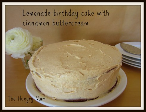 The Hungry Mum  Lemonade birthday cake with cinnamon buttercream