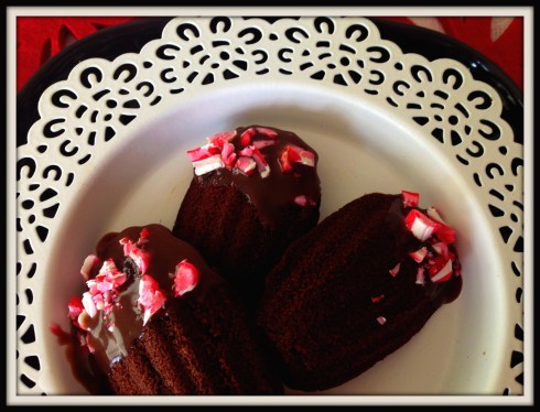 choc peppermint madeleines