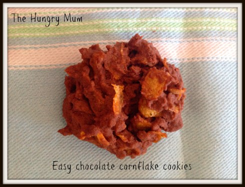 Easy chocolate cornflake cookies