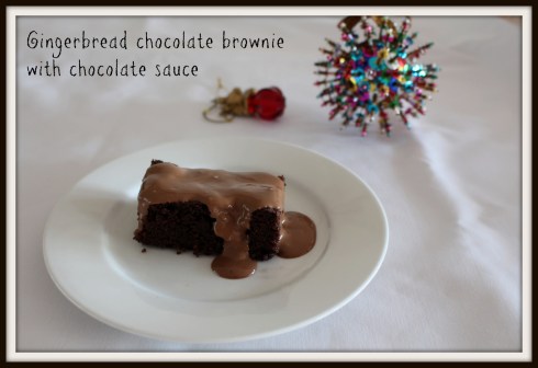 gingerbread chocolate brownie