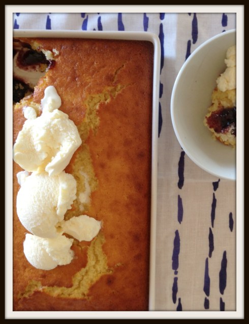 Old fashioned jam pudding