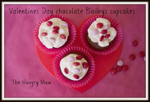 Valentines Day chocolate Baileys cupcakes