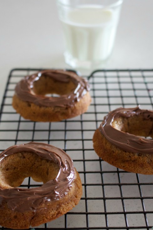 Nutella banana baked doughnuts. The Hungry Mum