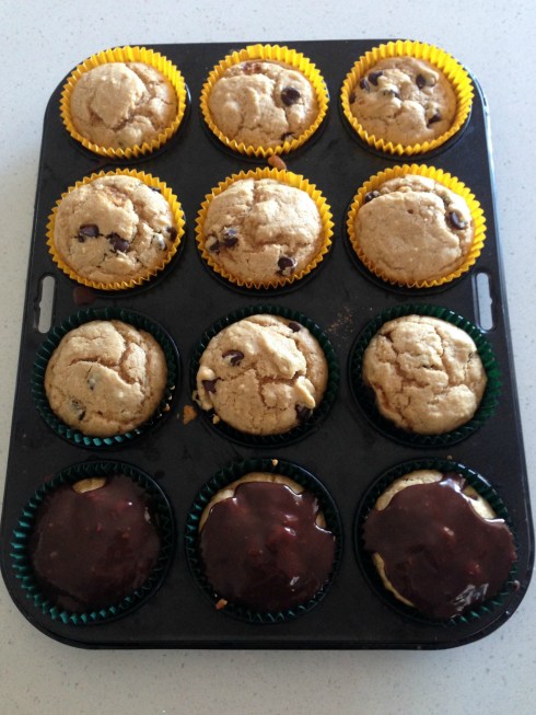 caramel chocolate chip cupcakes
