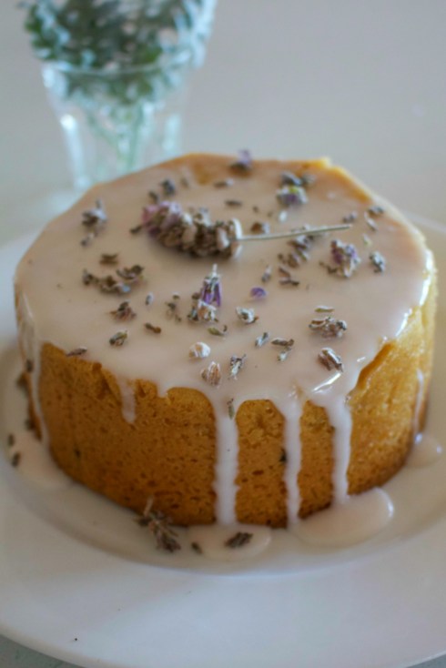 Lavender and vanilla vegan cake