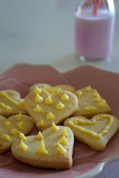 lemon heart cookies.
