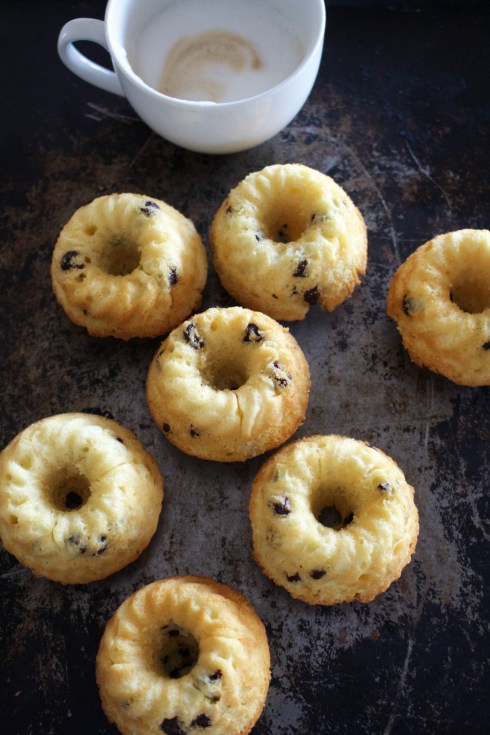 Choc chip mini bundt cakes from scratch
