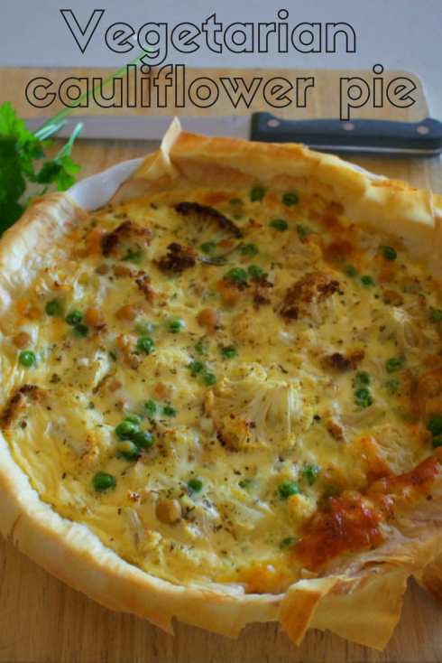 Vegetarian cauliflower pie